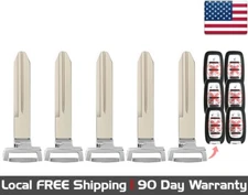 5x New Proximity Remote Key Fob Uncut INSERT BLADE for Select Chrysler Vehicles