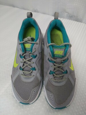 Nike Women's Wild Trail Running Shoes Gray/Teal 104740239 Low Top Size 7.5