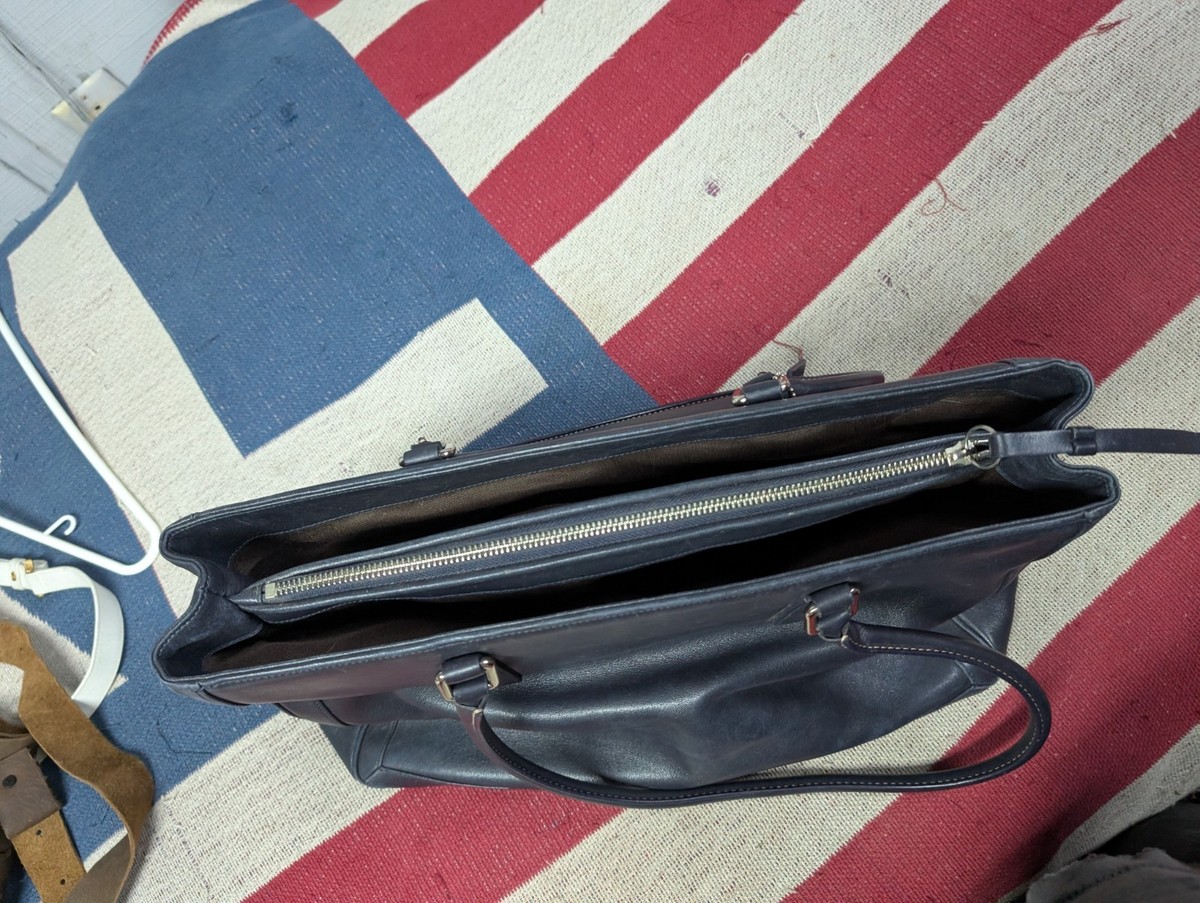 Coach Vintage 9426 Navy Blue Leather Tote/Computer Bag C2S-9426 | eBay