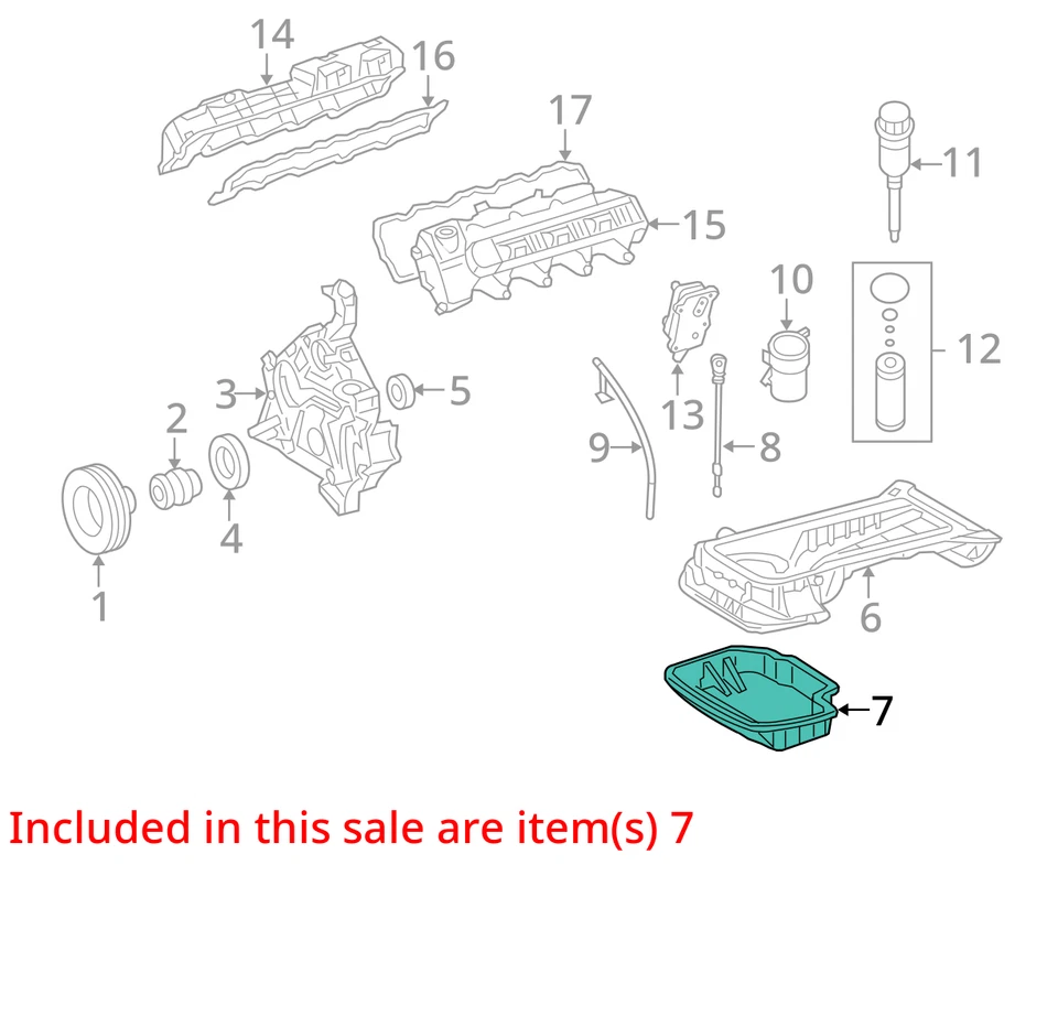 Mercedes-Benz Ml320 1998-2003 cárter de aceite del motor TSH9T Foto 3 de 4