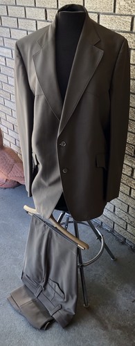 70s Western Curlee Suit 2 Piece Mens 44L Jacket 37x 32 Pants Disco Rockabilly