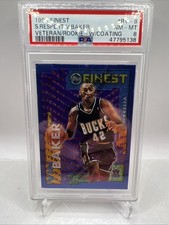 1995-96 Topps Finest Rookie/Veteran Vin Baker Shawn Respert #RV-8 PSA 8