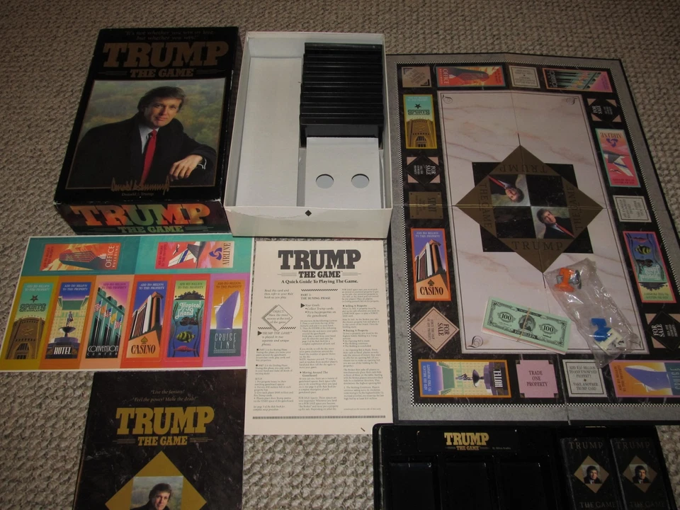 TRUMP The Game 1989 Donald Trump Milton Bradley Board Game 100% Complete Vintage - Image 4 of 4