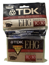 TDK E-HG Extra High Grade TC-30 Camcorder Cassette Tape
