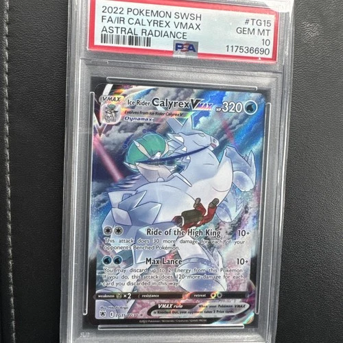 Ice Rider Calyrex VMAX TG15/TG30 Swsh10: Astral Radiance Trainer Gallery Psa 10