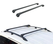 Aluminium Roof Rails and Cross Carrier Set for Peugeot Partner Lwb, 2018-Up Blac
