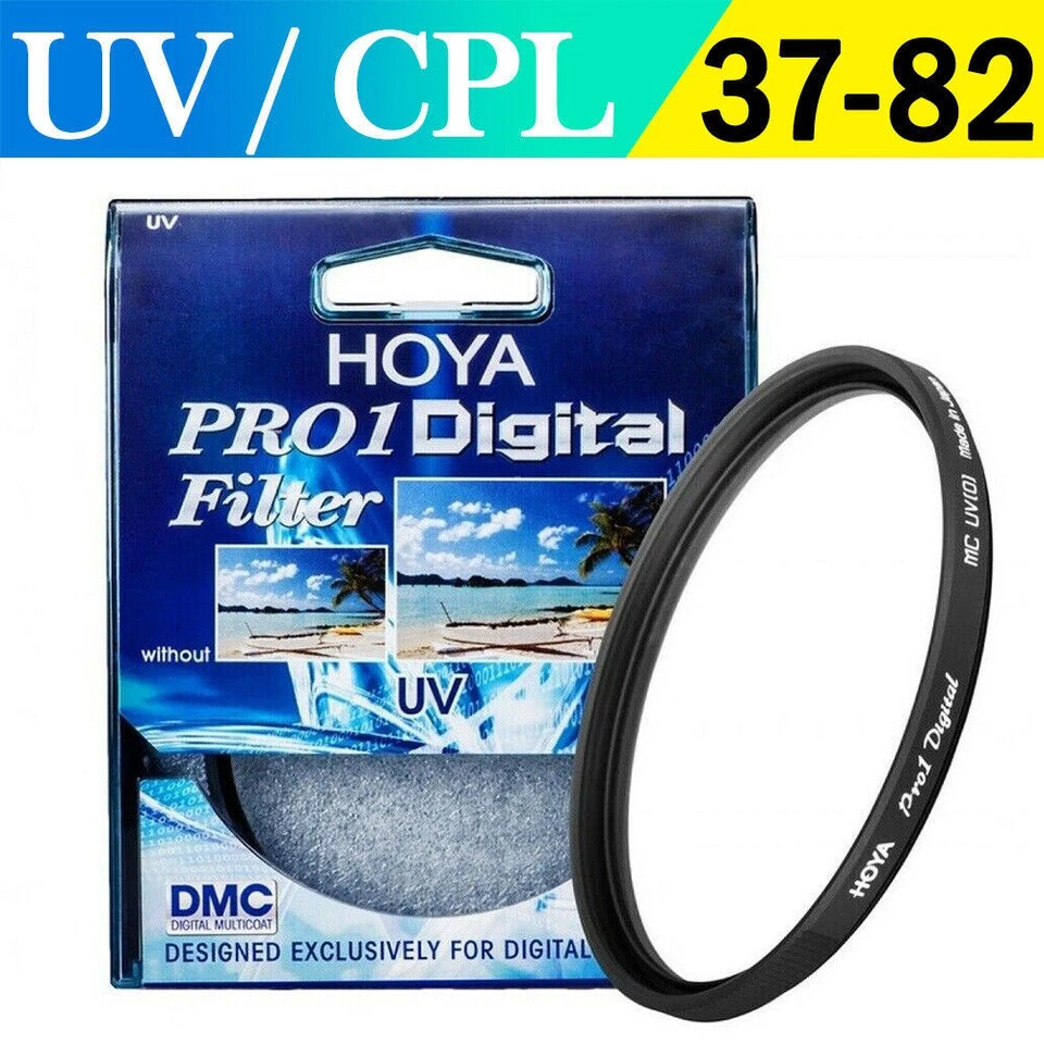 Hoya Pro-1 Digital UV / CPL Slim Camera Lens Filter/ 37mm-82mm / FREE SHIPPING - Image 1 of 4