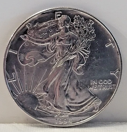 1994 AMERICAN SILVER EAGLE ~ 1 OZ .999 FINE SILVER