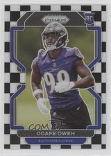 2021 Panini Prizm Rookie Black & White Checker Prizm Odafe Oweh #380 0ww7