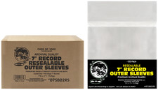 1,000 7" 45rpm Resealable Record Sleeves - Super Clear 2 Mil BOPP - Archival