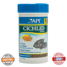 API CICHLID PELLETS Floating Fish Food 2.5oz Small - Protein-Rich Diet