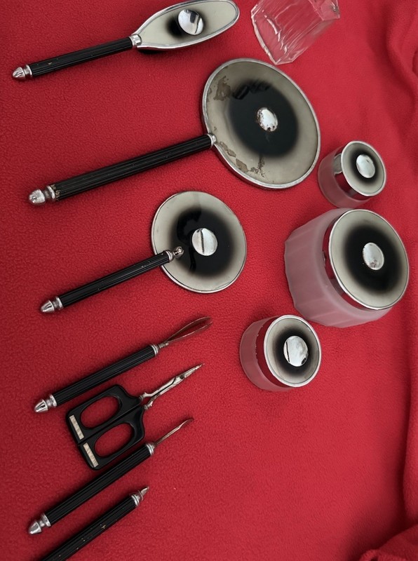 Vintage Art Deco Vanity Grooming Set