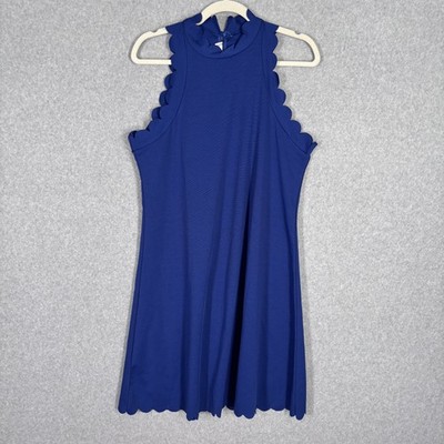 La Mode Dress Medium Scalloped Sexy Party Cocktail Resort Cruise Preppy Royal