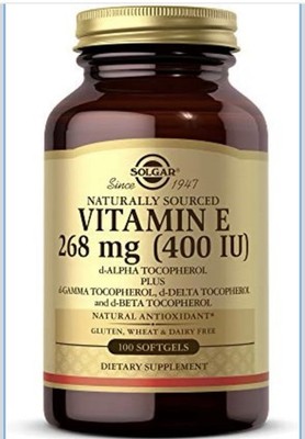 Solgar Vitamin E 400 IU Alpha Softgels 100 Count EXP 04/2028