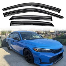 Mugen Style Window Visor For 22-25 Honda Civic Sedan Rain Guard Vent Deflector
