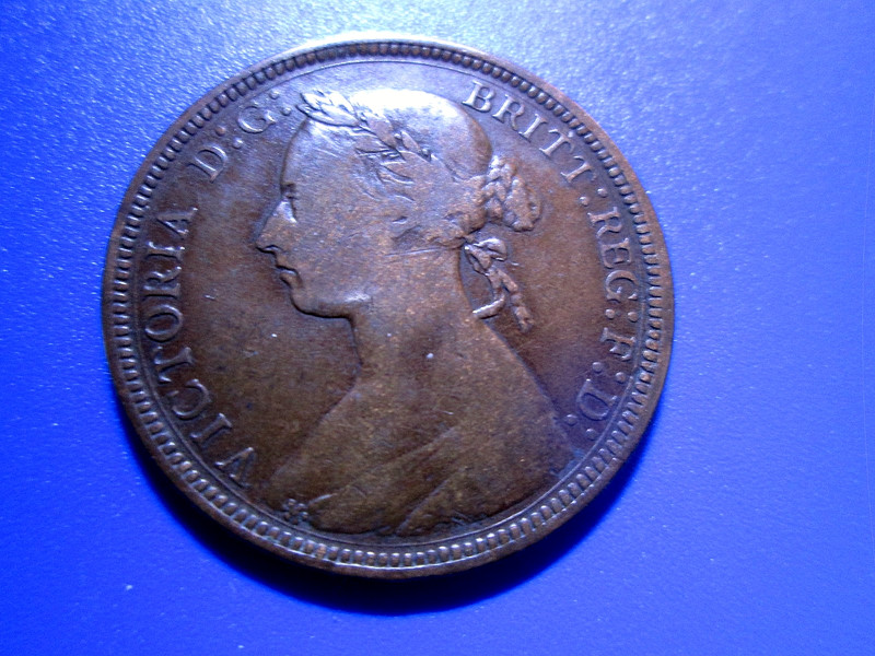 1891 Great Britain Half Penny (1/2 Penny)  Queen Victoria KM# 754 Lightly Circ.