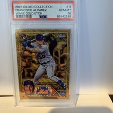 2023 Topps Gilded Francisco Alvarez Gold Wave 69/75 PSA 10