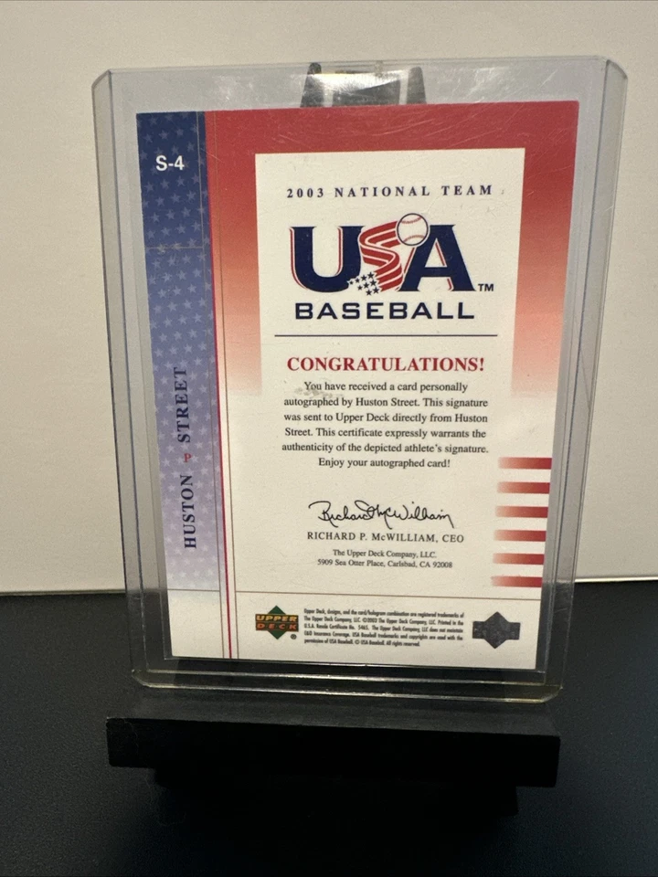 2003 Upper Deck USA Baseball - Equipo USA Signatures Huston Street #S-4 azul... Foto 4 de 4