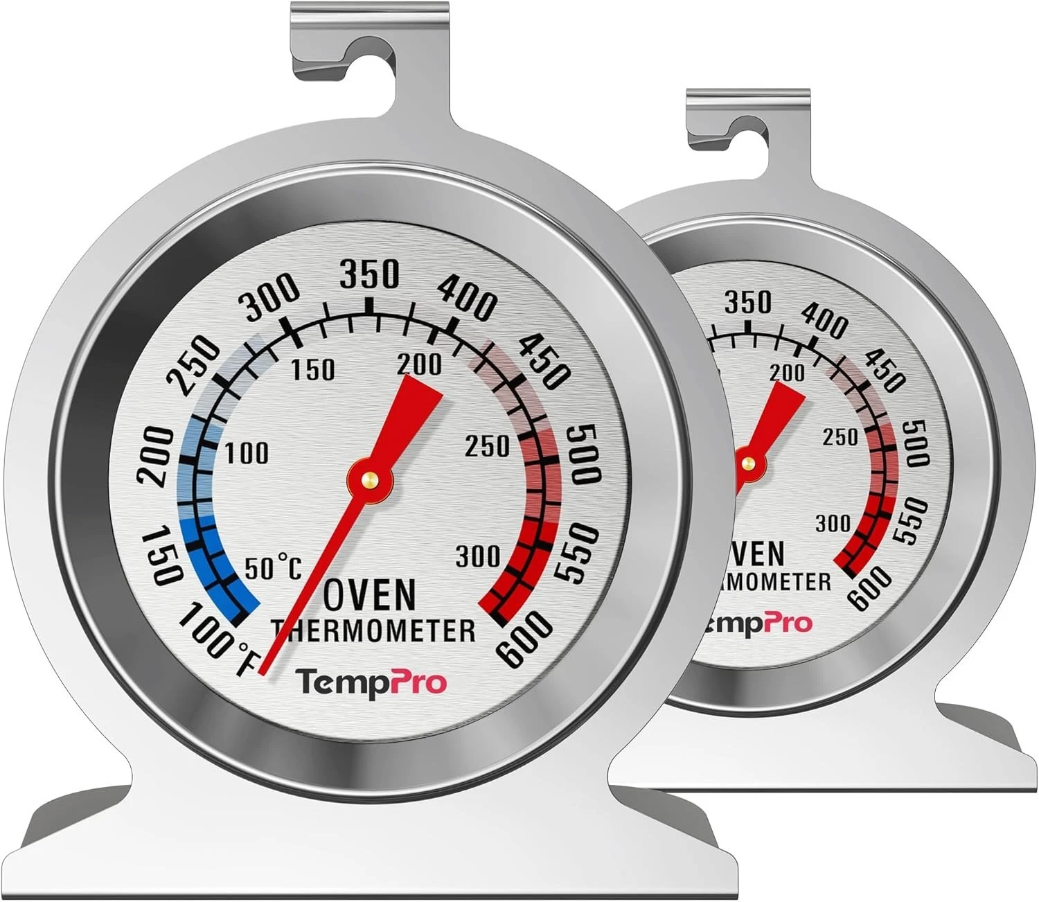 2-Pack Oven Thermometer Gas Oven 50-300°C/100-600°F Smoker Temperature Gauge