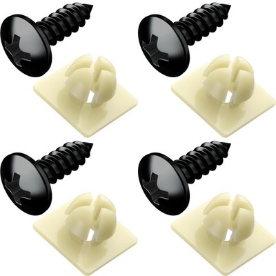 PRIME AVE Black Oxide Stainless Steel License Plate Screws with Nylon Inserts...