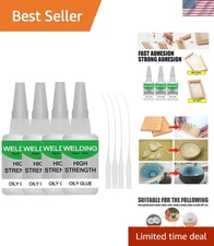 Jue-Fish High-Strength Oily Glue 4-Pack - Instant Bond, Waterproof & Versatile