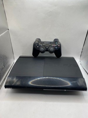 Sony PlayStation 3 Super Slim 500GB Console - Black W/ Controller Tested PS3