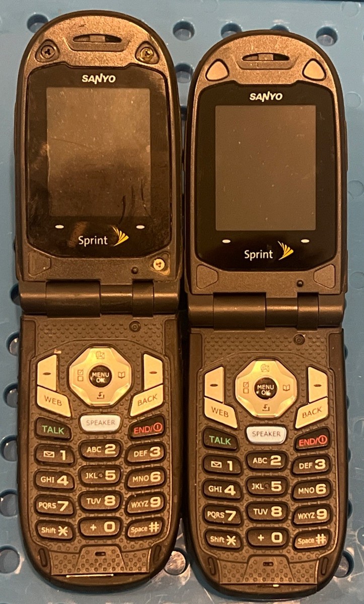 2 Sanyo Katana SCP-7000 - Blue, Sprint, Flip Phone, Rare, Each