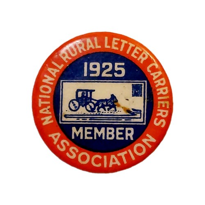 #ad Scarce Antique 1925 National Rural Letter Carrier#x27;s Association Pinback Button $42.00