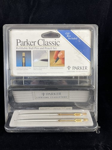 Parker Insignia 14K Dimonite Gold plated Ball point pen, 0.5 MM Pencil ...