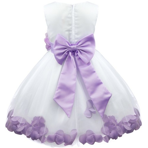 Petals Flower Girls Wedding Dress Birthday Party Bridesmaid Maxi Gown Princess - Picture 19 of 81