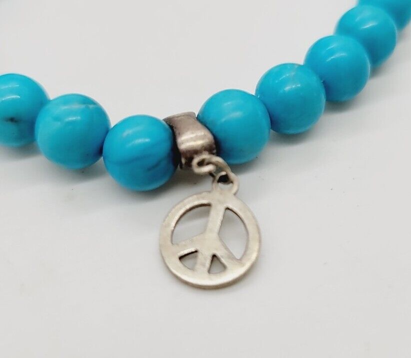 Dye Stone With Turquoise Beads Bracelet Dye Stone With Turquoise Beads Bracelet