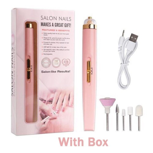 UK Electric Machine Manicure Nail Drill Set Pedicure Portable Nail Buffer File - Picture 15 of 16