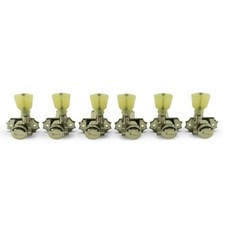 Kluson 3 3 Locking Revolution G-Mount Non-Collared Tuners Gold/Pearl KRGLNC-3-NP