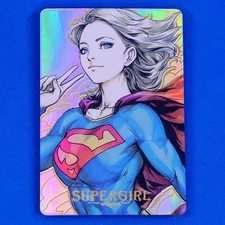 Supergirl Rainbow Foil Holographic Character Art Trading Card A Superman