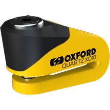 Oxford Quartz XD10 Disc Lock 10mm pin Yellow Moped Accessory LK209 Security Bike