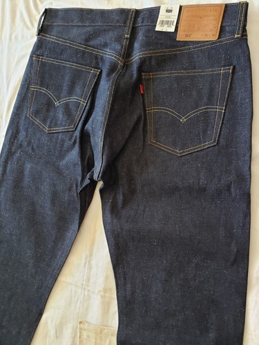 LEVI'S 501 Shrink-to-Fit Raw SELVEDGE "Daffodils" LVC style Men's Jeans 35 x 34 - Picture 16 of 22