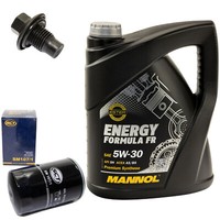 MotoröL Set 5W30 5 Liter + ÖLfilter SM 107/1 + Schraube FüR Ford Maverick Focus