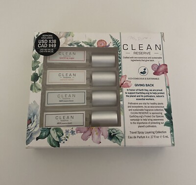 Clean Reserve - Sparkling Sugar, Radiant Nectar, Skin, Rain 5ml Travel Spray