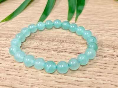 Green Aventurine Bracelet Stretchy Bead Heart Chakra Crystal Bracelet Reiki 8mm