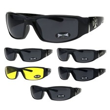 Choppers Mens Classic Narrow Rectangular Biker Motorcycle Riding Sunglasses