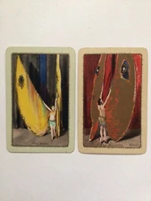 (2) Antique Art Deco “THE MOTH” & “THE BUTTERFLY” Playing Cards,Waddington’s