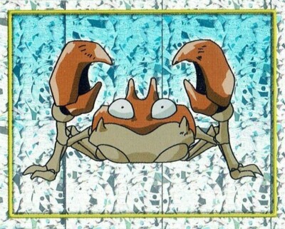 Pokemon Dunkin Merlin Sticker Nr. 114 Krabby Glitzer