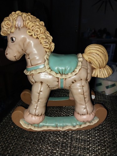 Cavallo a dondolo in ceramica vintage deco asilo nido - Foto 4 di 7