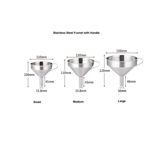 Stainless Steel SS 304 Food Grade Funnel 130mm With Detachable Filter Home Brew - Bild 5 von 6