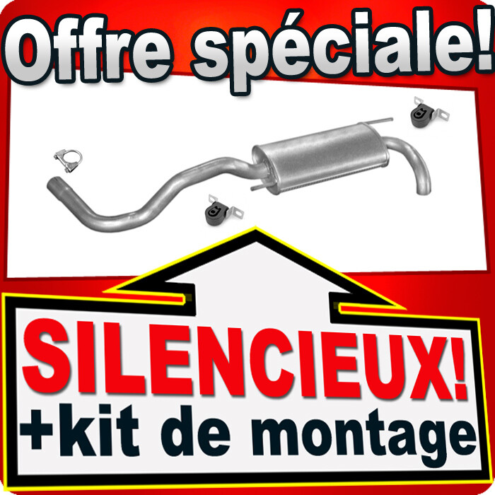 Silencieux arrière pour VW Polo 1.9 D 64CH pot d'échappement pour modèles 1994 à 1999