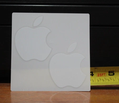 Apple Logo Sticker Decal, White - Genuine OEM - Includes 2 Stickers iPad iPhone