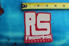 RS Rossignal Snowboards Clear Rare Red Ski Snow Vintage SNOWBOARDING STICKER