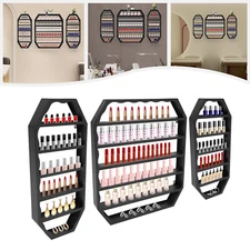 3pcs Wall-Mount Nail Polish Storage Racks Metal Multi-tiers Nail Display Racks!