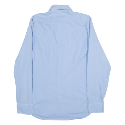 MARC O'POLO Mens Plain Shirt Blue Long Sleeve M - Picture 3 of 6