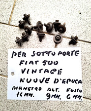 Kit 12 mollette fissaggio profilo sottoporte x Fiat 500 anni 70 nuove dell'epoca